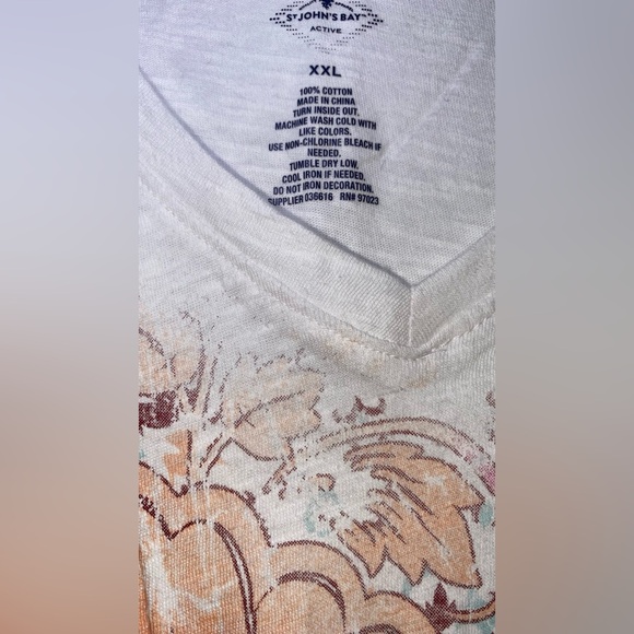 St. Johns Bay Active Floral T- Shirt - Picture 2 of 6